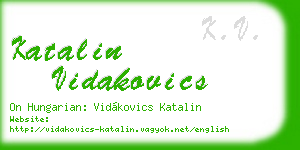 katalin vidakovics business card