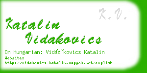 katalin vidakovics business card